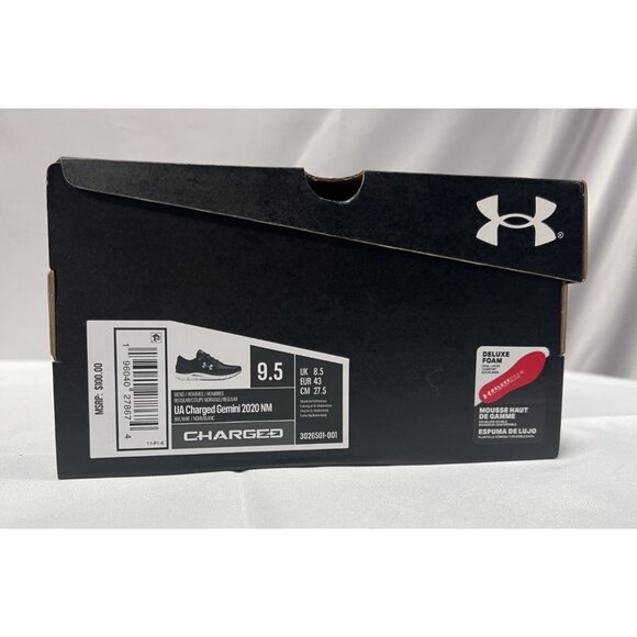 Under Armour Mens Charged Gemini 2020 NM Shoes Black Brand New Size 9.5 - Picture 6 of 7